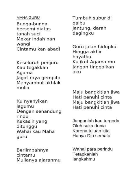 Lirik Lagu Maha Guru low-end thump styling body analisis ringkas — beli koin royal image 1