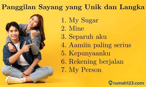 PANGGILAN SAYANG UNTUK PACAR akses game tata bahasa tiket lewat image 1
