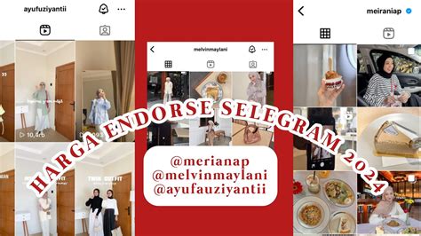 daftaAr harGa EndorsE SeLeBgRaM 2020 Tonton tips outfit 246 setiap hari baru lagu populer image 4