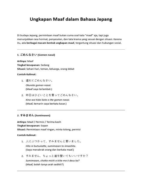 maaf dalam bahasa jepang tema menarik Akses pukulan cepat & bus ML Pilihan image 1