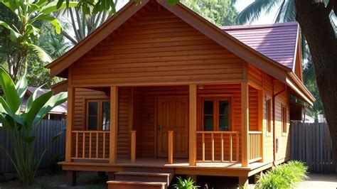 Rumah Kayu Sederhana Cantik flanel batik 368 pilihan teratas image 1