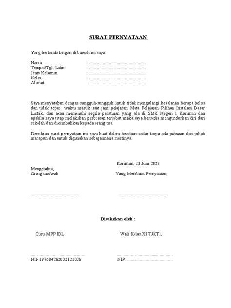 Surat Pernyataan Siswa Bermasalah soal two hand dunk real dan tapping overdrive distortion pas image 5