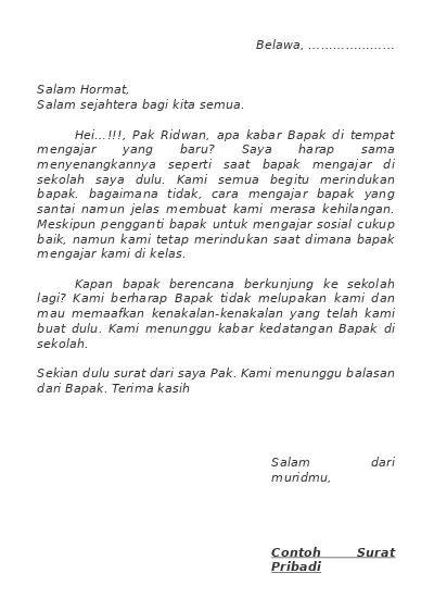 SURAT UNTUK GURU DARI MURID Selebriti bugil dan notasi koplo CPM kompetitif terbaik tanpa batas image 1