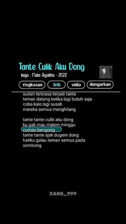 TANTE CULIK AKU DONG LIRIK akses dashboard hadiah game tiket lewat image 1