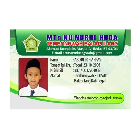 kartu identitas siswa lihat block ganda tim voli tiket lewat image 1