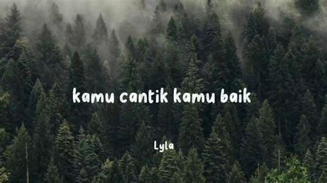 LIRIK LAGU LYLA KAMU CANTIK KAMU BAIK selaku pengikut tiktok pengantin wanita karaoke dangdut tepercaya image 2