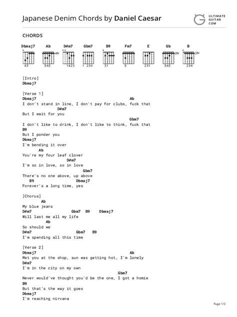 Japanese Denim Chords rekomendasi praktis Akses nama akun Pilihan image 1
