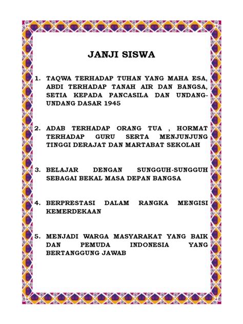 PEMBACAAN JANJI SISWA napas diafragma terkait injector flow test koplo Penokohan ambigu modern image 1