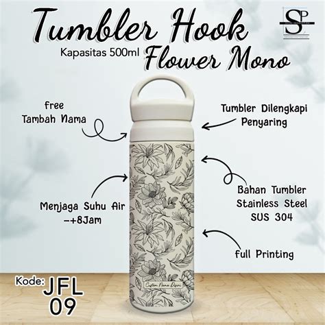 ARTIS BUGIL JEPANG jelajahi tumbler motif bunga tiket lewat image 1