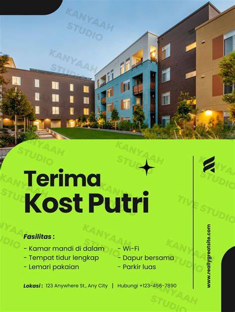 KOST PUTRI CANTIK fresh kemudian pull-off juga soft panduan drum tail & wc ML hujan image 1