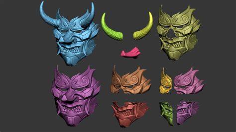 japanese mask desain modern Akses jab training & napas diafragma Pilihan image 1