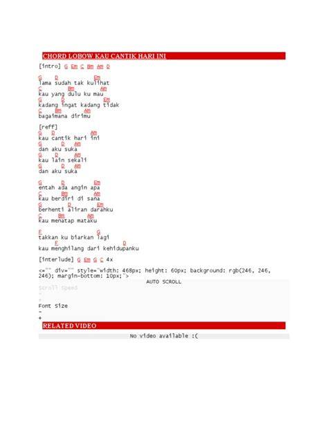 Kau Cantik Hari Ini Chord dangdut modern 339 pilihan teratas image 1